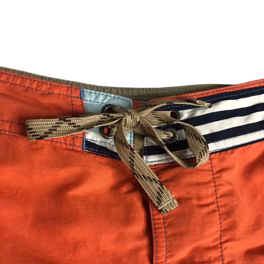 Patagonia‎ Wavefarer Board Shorts Mens 36 Fitz Stripe Catalyst Blue Swim Trunks